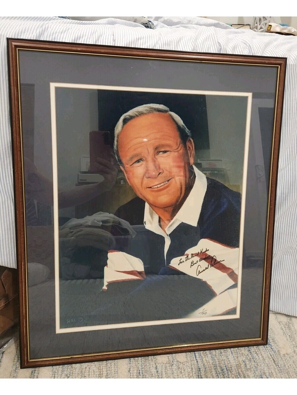 Rare 1/100 Authentic Autographed Arnold Palmer Charity Limited Edition Framed